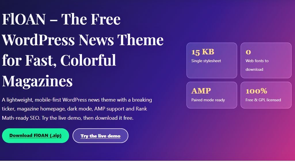 FLOAN WordPress News Magazine Theme