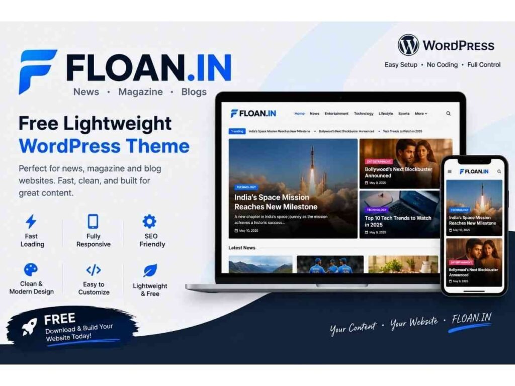FLOAN.IN Theme: Free Lightweight WordPress Theme for News, Magazine and Blogs