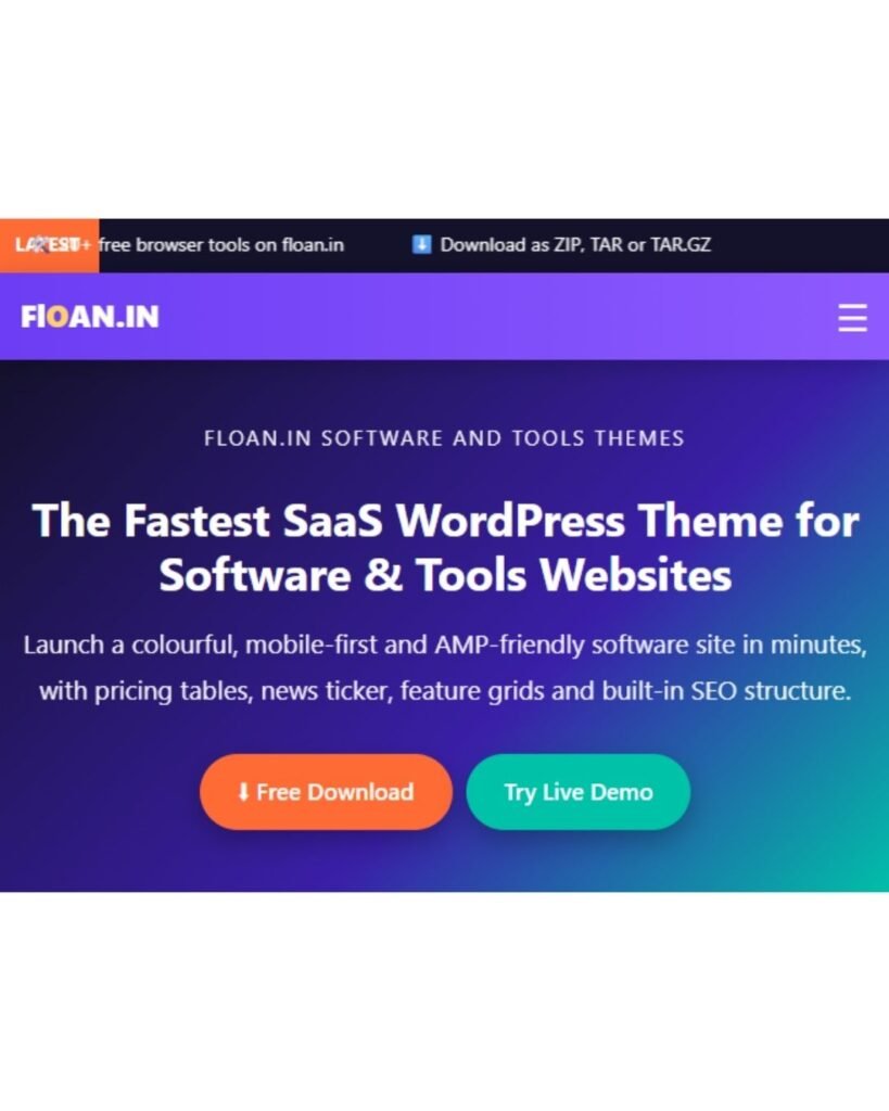 The Fastest SaaS WordPress Theme for Software & Tools Websites